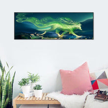 Lade das Bild in den Galerie-Viewer, Grüne Neuheit - volle Runde Diamant-Malerei - 80x30cm
