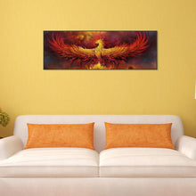 Lade das Bild in den Galerie-Viewer, Feuer Vogel - volle Runde Diamant-Malerei - 80x30cm