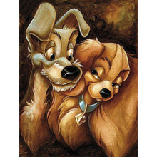 Lade das Bild in den Galerie-Viewer, Hund - voller runder Diamant - 40x30cm