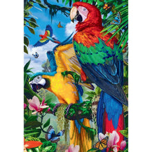 Lade das Bild in den Galerie-Viewer, Bunte Papageien - volle Diamant-Malerei - 30x40cm