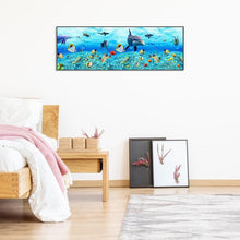 Lade das Bild in den Galerie-Viewer, Meer Welt Fisch - volle Runde Diamant-Malerei - 80x30cm