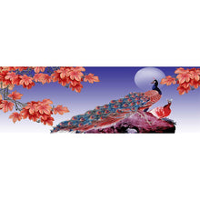 Lade das Bild in den Galerie-Viewer, Rote Pfau - volle Runde Diamant-Malerei - 80x30cm