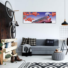 Lade das Bild in den Galerie-Viewer, Rote Pfau - volle Runde Diamant-Malerei - 80x30cm