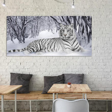 Lade das Bild in den Galerie-Viewer, Tiger - voller runder Diamant - 90x45cm