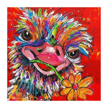 Lade das Bild in den Galerie-Viewer, Bunte Ente - volle Diamant-Malerei - 30x30cm