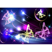 Lade das Bild in den Galerie-Viewer, Bunte Schmetterling - voller runder Diamant - 40x30cm