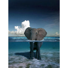 Lade das Bild in den Galerie-Viewer, Elefant - voller runder Diamant - 30x40cm