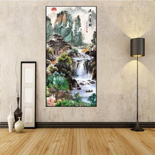 Lade das Bild in den Galerie-Viewer, Landschaft - volle runde Diamant-Malerei - 85x45cm