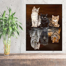 Lade das Bild in den Galerie-Viewer, Invertiertes Tier - voller runder Diamant - 55x45cm
