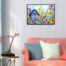 Lade das Bild in den Galerie-Viewer, Vogelblume - voller runder Diamant - 40x30cm