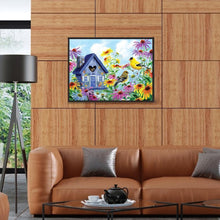 Lade das Bild in den Galerie-Viewer, Vogelblume - voller runder Diamant - 40x30cm