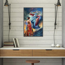 Lade das Bild in den Galerie-Viewer, Beauty-Drachen - voller runder Diamant - 40x30cm