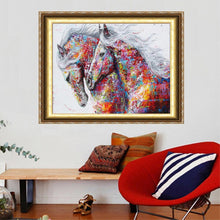 Lade das Bild in den Galerie-Viewer, Bunte Pferd - volle Diamant-Malerei - 40x30cm