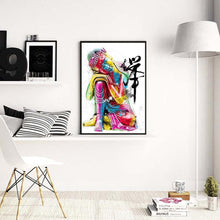 Lade das Bild in den Galerie-Viewer, Bunte Buddha - volle Diamant-Malerei - 40x30cm
