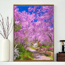 Lade das Bild in den Galerie-Viewer, Blumen Baum weg - voller runder Diamant - 40x30cm