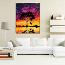 Lade das Bild in den Galerie-Viewer, Fantasy-Ansicht - voller runder Diamant - 40x30cm