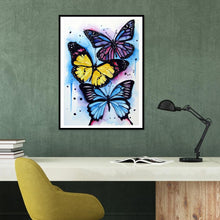 Lade das Bild in den Galerie-Viewer, Schmetterling - voller runder Diamant - 40x30cm