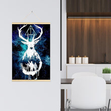 Lade das Bild in den Galerie-Viewer, Hängende Hirsche - voller runder Diamant - 40x60cm