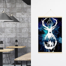 Lade das Bild in den Galerie-Viewer, Hängende Hirsche - voller runder Diamant - 40x60cm