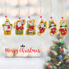 Lade das Bild in den Galerie-Viewer, 5 teile/satz doppelseitige weihnachten diy diamant malerei hängende baum dekoration