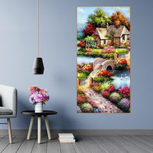 Lade das Bild in den Galerie-Viewer, Landschaft - voller runder Diamant - 85x45cm