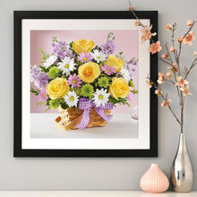 Lade das Bild in den Galerie-Viewer, Blumen - voller runder Diamant - 30x30cm