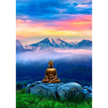 Lade das Bild in den Galerie-Viewer, Buddha-Statue - voller runder Diamant - 30x40cm