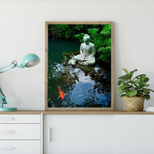 Lade das Bild in den Galerie-Viewer, Buddha-Statue - voller runder Diamant - 30x40cm
