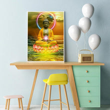 Lade das Bild in den Galerie-Viewer, Buddha-Statue - voller runder Diamant - 30x40cm