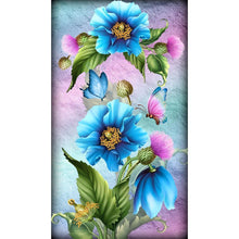Lade das Bild in den Galerie-Viewer, Blumenschmetterling - voller runder Diamant - 30x48cm