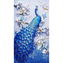 Lade das Bild in den Galerie-Viewer, Hängende Pfau - voller runder Diamant - 40x60cm