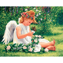 Lade das Bild in den Galerie-Viewer, Mädchen - voller runder Diamant - 40x30cm