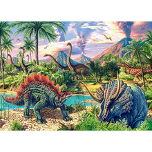 Lade das Bild in den Galerie-Viewer, Dinosaurier - voller runder Diamant - 40x30cm