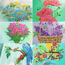 Lade das Bild in den Galerie-Viewer, 6pcs/set Flower and Birds Greeting Cards Diamond Painting
