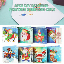 Lade das Bild in den Galerie-Viewer, 8pcs/set Christmas Greeting Cards Diamond Painting
