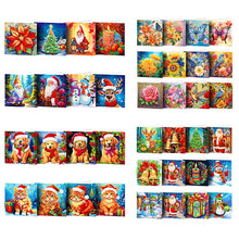Lade das Bild in den Galerie-Viewer, 8/12 Stück/Set Weihnachts-Diamant-Grußkarten