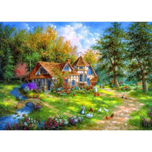 Lade das Bild in den Galerie-Viewer, Haus - voller runder Diamant - 30x40cm
