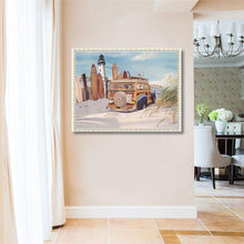 Lade das Bild in den Galerie-Viewer, Autolandschaft - voller runder Diamant - 40x30cm