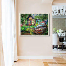 Lade das Bild in den Galerie-Viewer, Autolandschaft - voller runder Diamant - 40x30cm