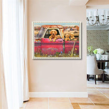 Lade das Bild in den Galerie-Viewer, Autolandschaft - voller runder Diamant - 40x30cm