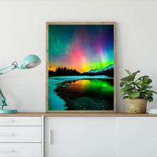 Lade das Bild in den Galerie-Viewer, Aurora Landschaft - voller runder Diamant - 40x30cm