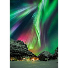 Lade das Bild in den Galerie-Viewer, Aurora Landschaft - voller runder Diamant - 40x30cm