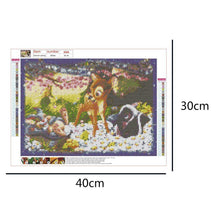 Lade das Bild in den Galerie-Viewer, Hirsch Natur - voller runder Diamant - 40x30cm