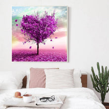 Lade das Bild in den Galerie-Viewer, Liebe Baum - voller runder Diamant - 35x35cm