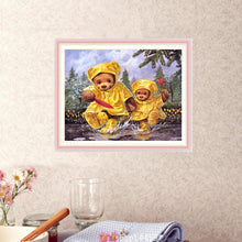 Lade das Bild in den Galerie-Viewer, Bär - voller runder Diamant - 35x30cm