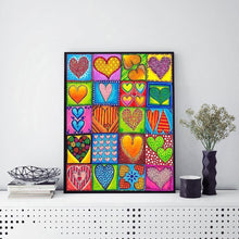 Lade das Bild in den Galerie-Viewer, Herz - voller runder Diamant - 40x50cm