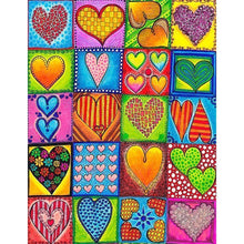 Lade das Bild in den Galerie-Viewer, Herz - voller runder Diamant - 40x50cm