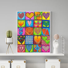 Lade das Bild in den Galerie-Viewer, Herz - voller runder Diamant - 40x50cm