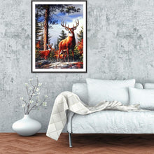 Lade das Bild in den Galerie-Viewer, Elch - runder runder Diamant - 30x40cm