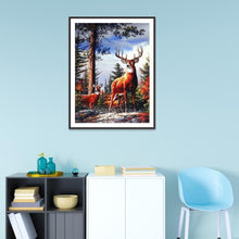 Lade das Bild in den Galerie-Viewer, Elch - runder runder Diamant - 30x40cm